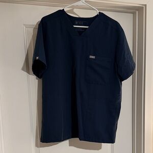 Figs Men's Deep Blue Short Sleeve Scrub Top